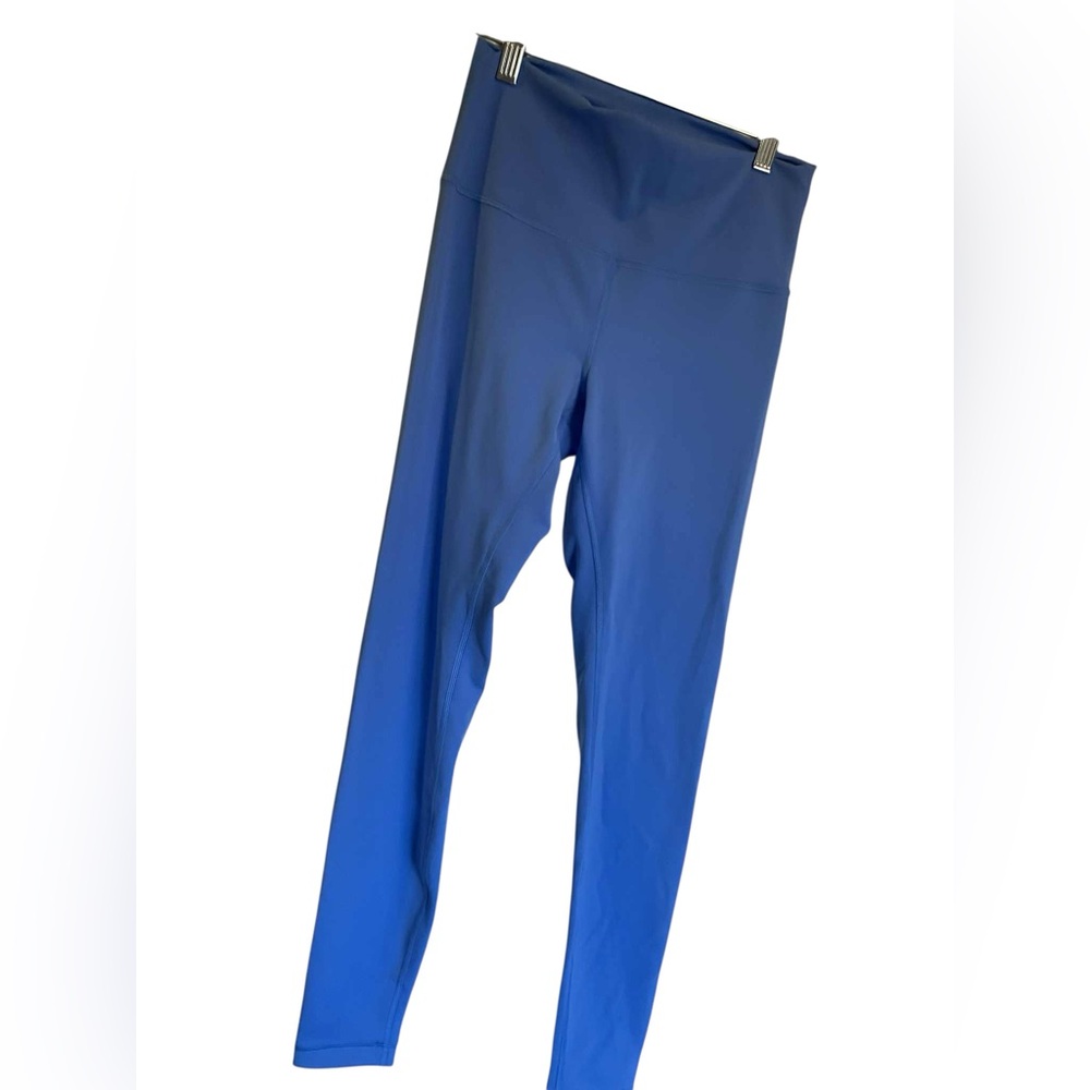 60. NWT Lululemon Wunder train HR tights 28” POOL BLUE Size 10